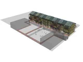 Social House A Class 3D Model preview