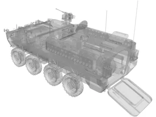 M1126 Stryker ICV 3D Model preview