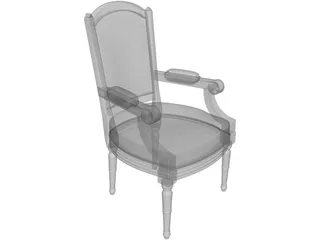 Classic Arm Chair 3D Model preview