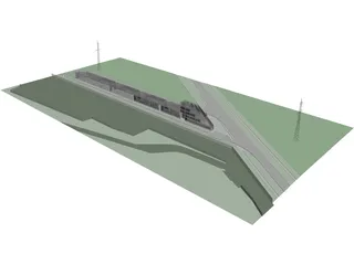 Industrial Base 3D Model preview