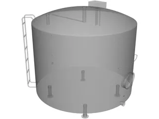 Milk Silo 3D Model preview