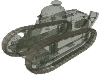 Renault FT-17 3D Model preview