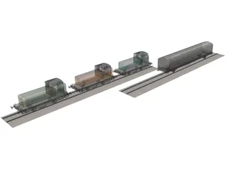 Trains Collection 3D Model preview
