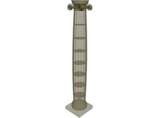 Ionic Column 3D Model preview