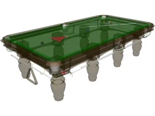 Pool Table 3D Model preview