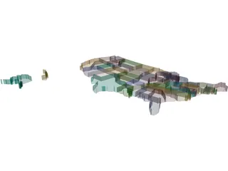 United States Map 3D Model preview