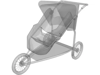 Baby Carriage 3D Model preview