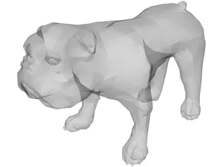 Dog Bulldog 3D Model preview