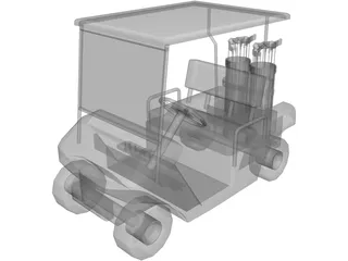 Golf Cart 3D Model preview