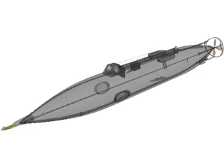 Jules Verne Nautilus Submarine 3D Model preview
