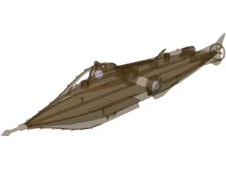 Harper Goffs Nautilus Submarine 3D Model preview
