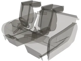 Interior Sports Car 3D Model preview