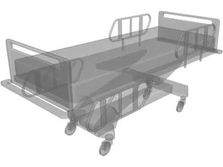 Bed Hospital 3D Model preview