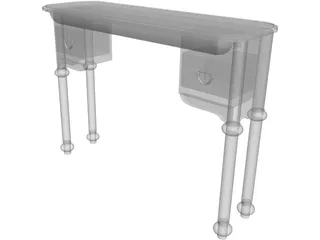 Desk Antique 3D Model preview
