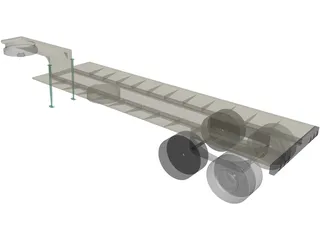 M269A1 Semitrailer Lowbed: Wrecker 3D Model preview