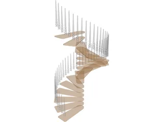 Spiral Staircase 3D Model preview