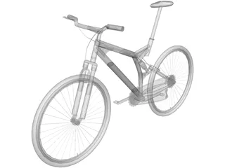 Bike Mountain Full Suspension 3D Model preview