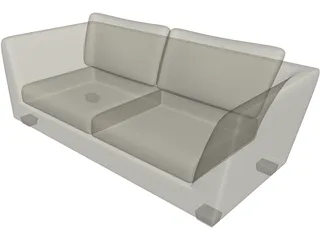 Sofa Arcano Italian 3D Model preview