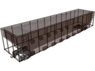 Railroad Coal Car 3D Model preview