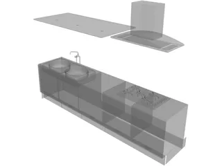 Kitchen Elam E5 3D Model preview