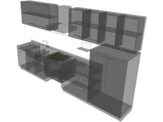 Kitchen Dada Amarena 3D Model preview