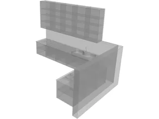 Kitchen Dada Nuvola 3D Model preview