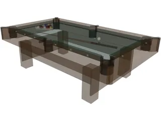 Pool Table 3D Model preview