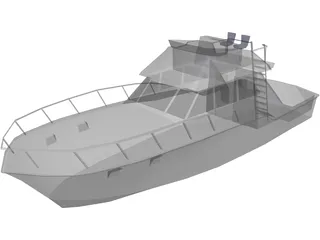 Yacht 3D Model preview