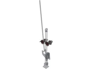 Railroad Crossing Signal 3D Model preview