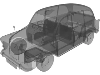 Taxi London 3D Model preview