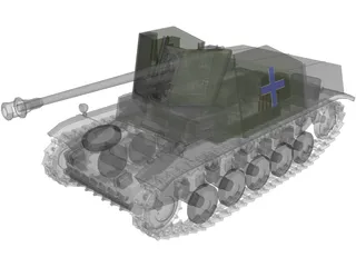 SdKfz 131 Marder 2 3D Model preview