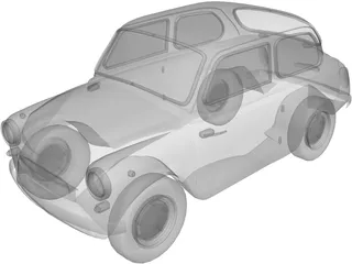 Fiat 600 3D Model preview