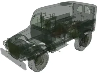 WC54 Allied Ambulance 3D Model preview