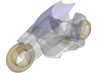 Futuristic Motorcycle 3D Model preview