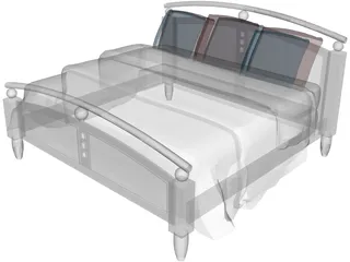 Bed Classic 3D Model preview