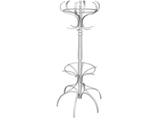 Coat Rack 3D Model preview