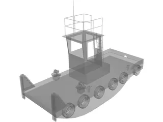Push Boat 3D Model preview
