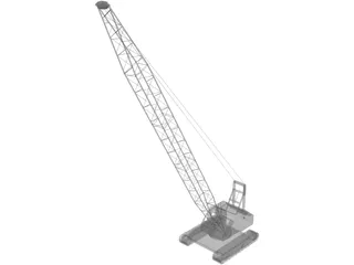 Crane Crawler 3D Model preview