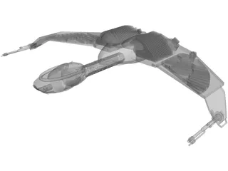 Star Trek Klingon Ship 3D Model preview