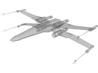 Star Wars X-Wing 3D Model preview