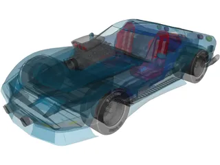 Chevrolet Corvette (1979) [Supercharged] 3D Model preview
