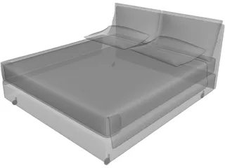 Bed Flou Model Nathalie 3D Model preview
