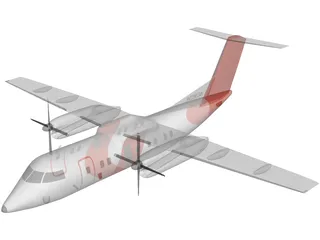 Bombardier Q200 Customs 3D Model preview