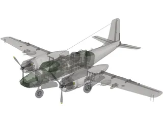 Douglas A-26 Invader 3D Model preview