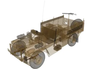 Long Range Desert Group Truck 3D Model preview