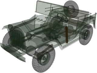 GAZ 67B 3D Model preview