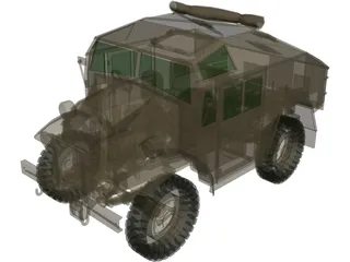 Quad Gun Tractor 3D Model preview