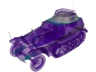 Sd. Kfz. 250/9 3D Model preview
