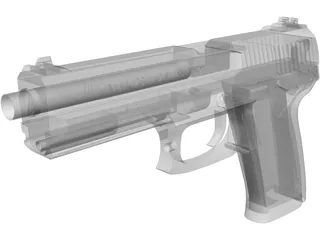 Heckler Koch Mk 23 Socom 3D Model preview