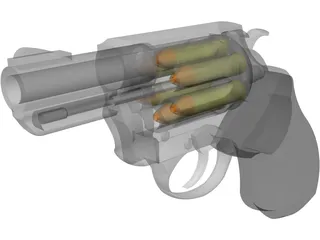 Smith&Wesson Snub Nose 357 Magnum 3D Model preview